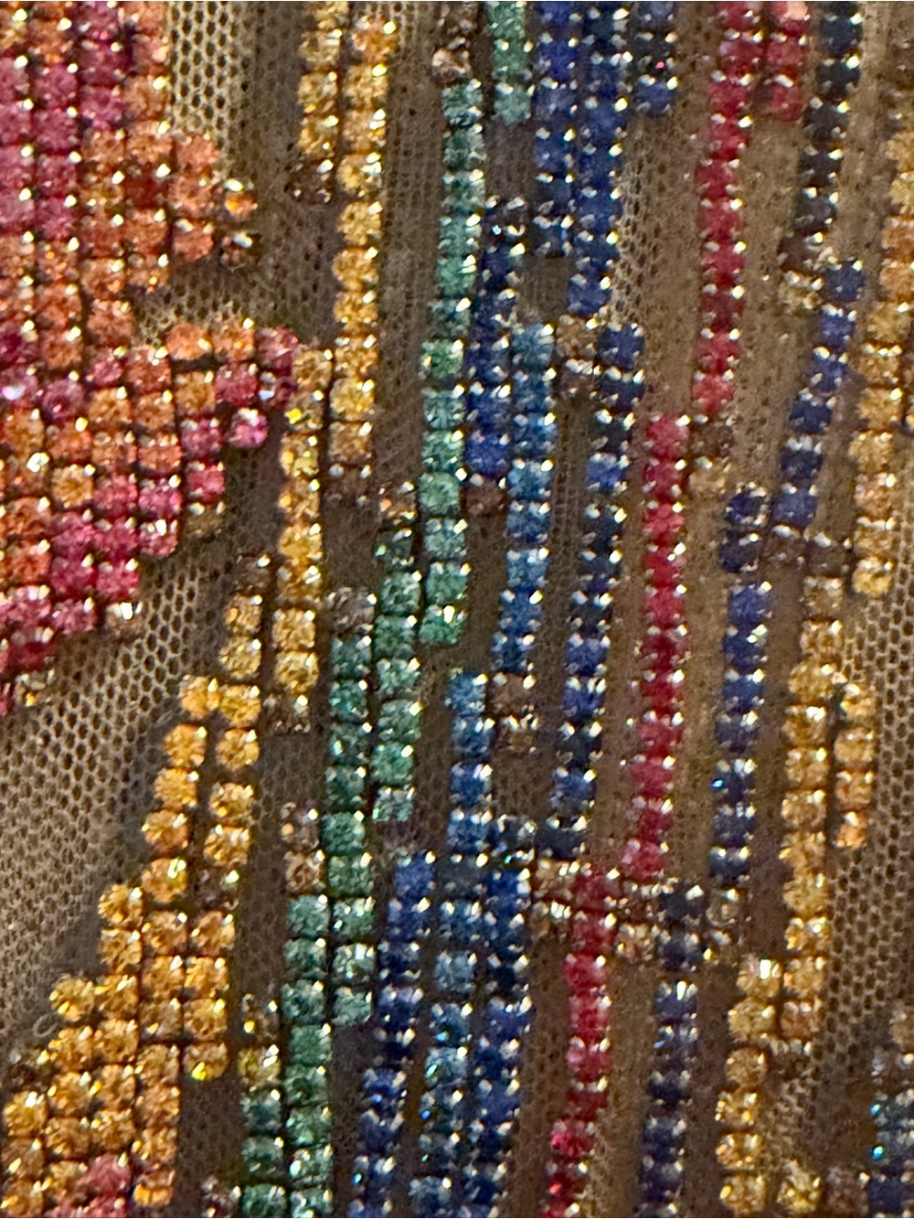 Balmain Multicolor Rhinestone Evening Dress - Picture 5 of 10